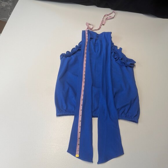 NWT INC Size Small Halter Style Top in Cosmic Cobalt Blue - Picture 10 of 16